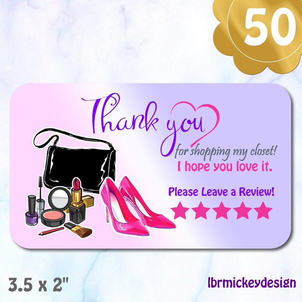 ♥️ 5x25 / 50 Thank You Cards
